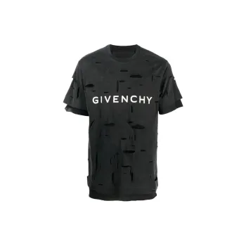 Givenchy 2 Layers Classic Fit Hole T Shirt