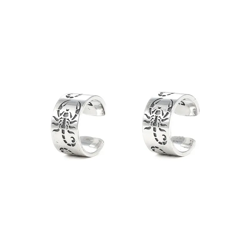 The Next Life S925 Silver Clip On Earrings Men's-6