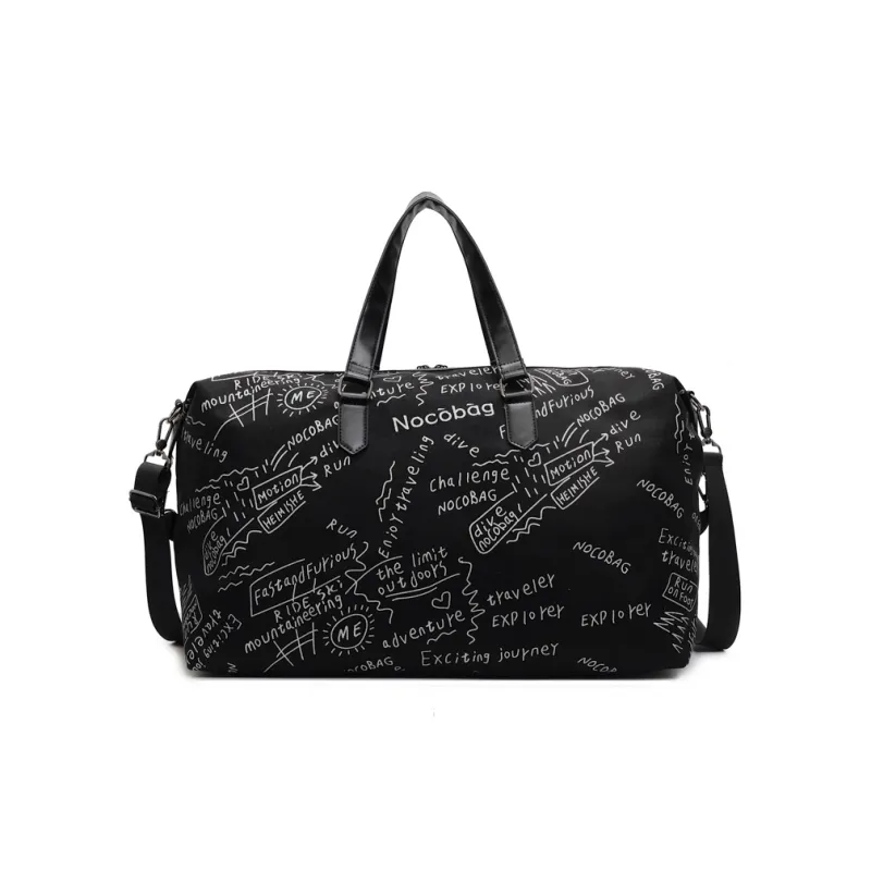 GOBLIN SHARKS 1759 Fabric Backpack Portable Crossbody Gym Bag Large Size Unisex Black/Green/Gray-0
