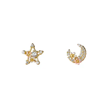 GIFT&CO S999 Fine Silver Stud Earrings Women's