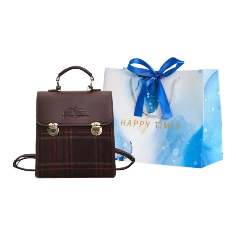 ROUNDOT PU Handbag Shoulder Bag Backpack Regular Women's Khaki/Coffee/Brown-14
