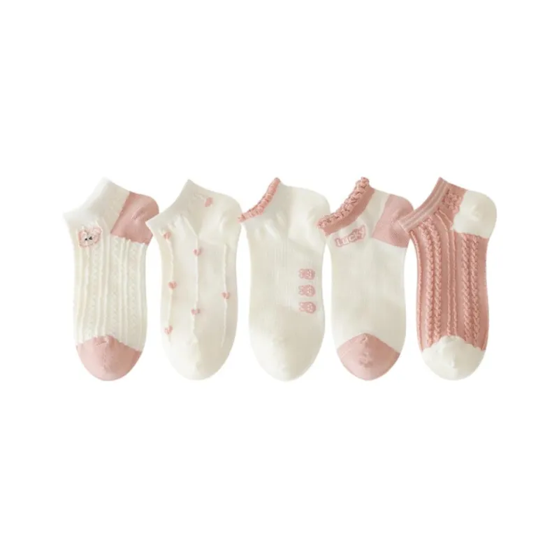 Cotton Gene Ankle Socks Women's 5 Pack-0