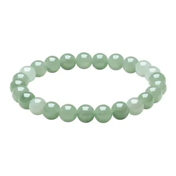 ZHOU LIU FU Glass Type Jade Beaded Bracelet With Round Beads In Chinese Style Women's