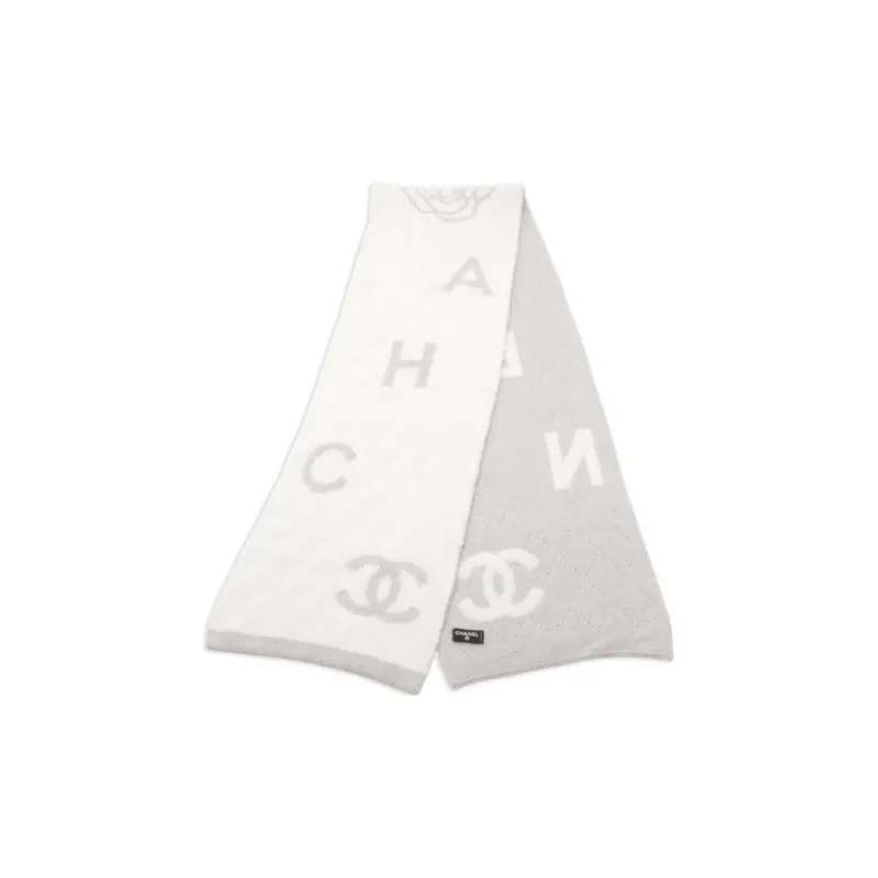 CHANEL Pre Owned 1986 1988 Logo intarsia Scarf-0