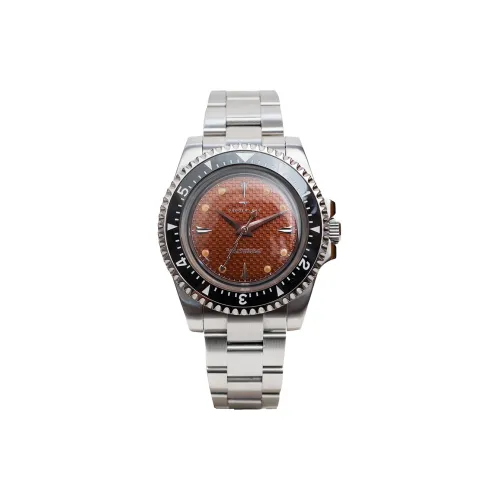 DAGGER AXE Automatic Mechanical Movement Stainless Steel Watchband Watch Unisex Coffee Watch Dial