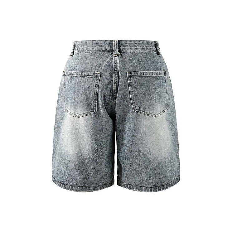 TESTUNG Denim Shorts Unisex-45