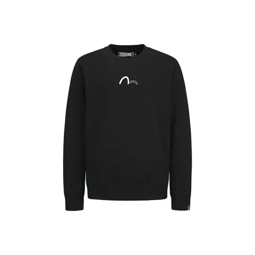 EVISU SS20 Crew Neck Regular Sweatshirt Men's Black