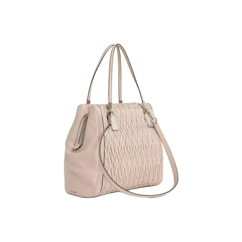 COACH Madison Leather Shoulder Bag, Crossbody Bag, Handbag Large Size Women's Gray White-1