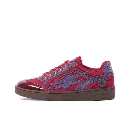 KILLWINNER Anti Slip And Wear Resistant Breathable Low Top Skateboard Shoes Women's Begonia Red
