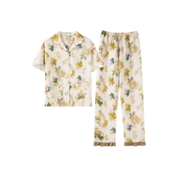 JINXU Pajama Set Women's Apricot
