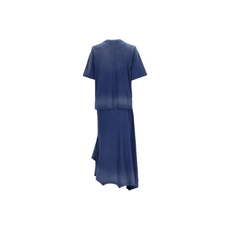 Acne Studios Short Sleeved Dress Women's Blue-1