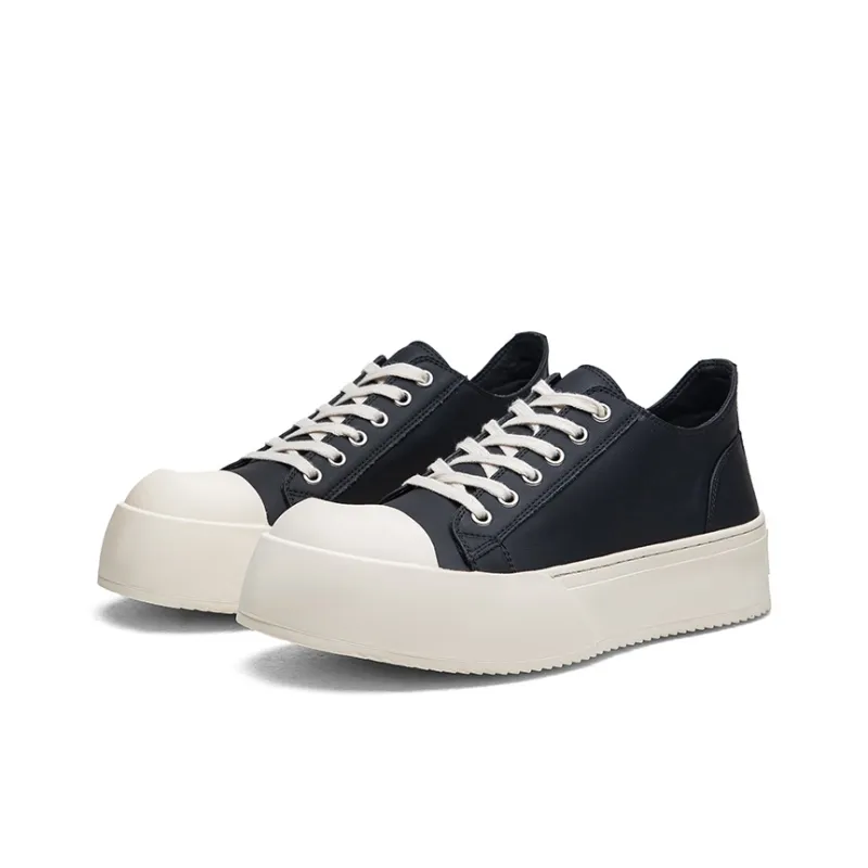 JIETEGONGYANG Low Top Skateboard Shoes Men's Black-2