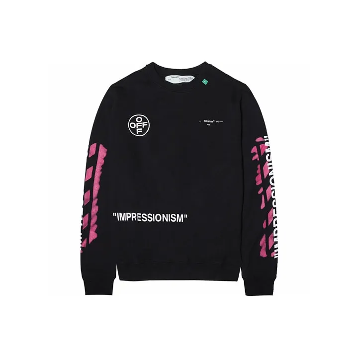 OFF WHITE Impressionism' Diag Stencil Sweatshirt-0