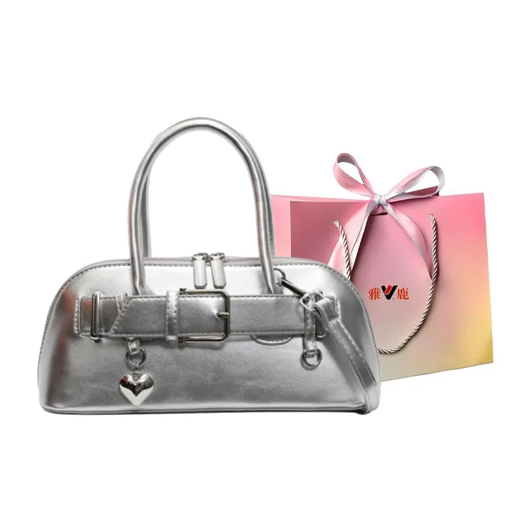 Yalu PU Shoulder Bag, Crossbody Bag, Handbag Women's Black/Ecru/Silver/Pink/Green/Blue-14