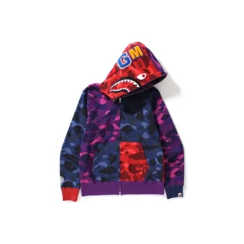 A BATHING APE Ultimate Crazy Color Camo Shark Hoodie