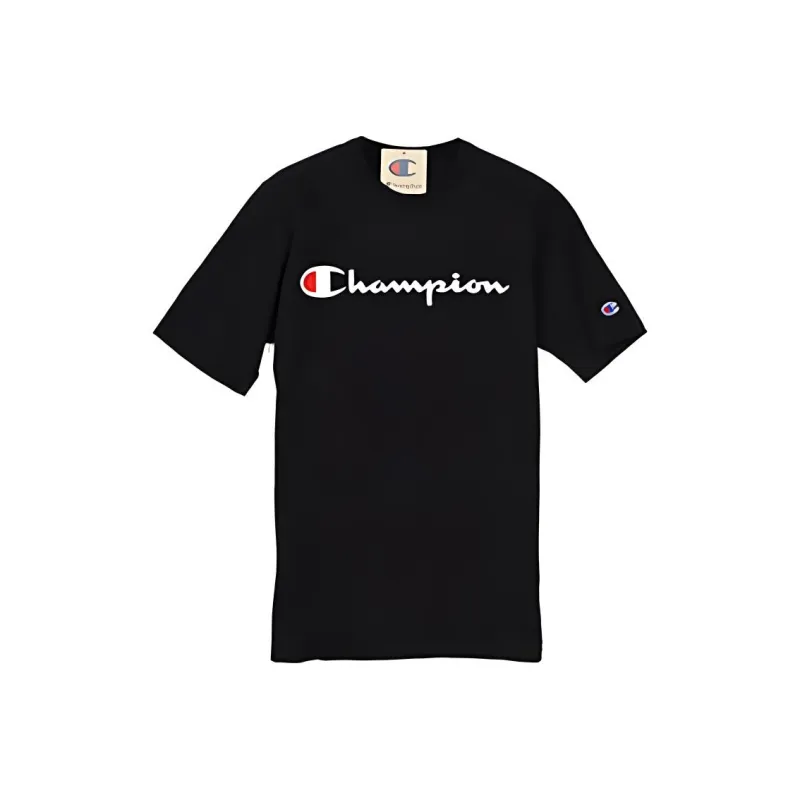Champion T Shirt Unisex Black US Version-0