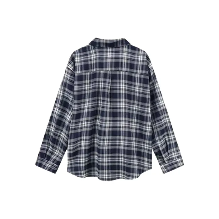 PAIN OR PLEASURE Spring And Fall Season Shirt Women's Gray Blue-1