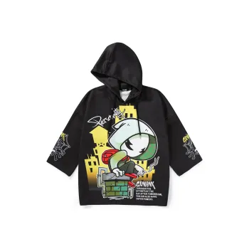GENANX Pullover Loose Fit Regular Sweatshirt Unisex Black