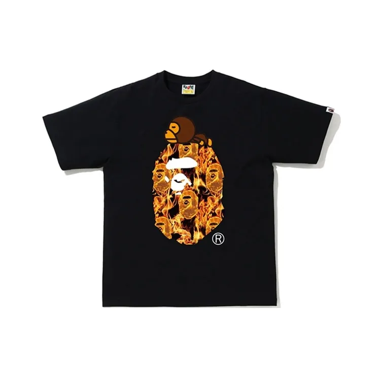 Bape Flame Milo On Big Ape T Shirt-1