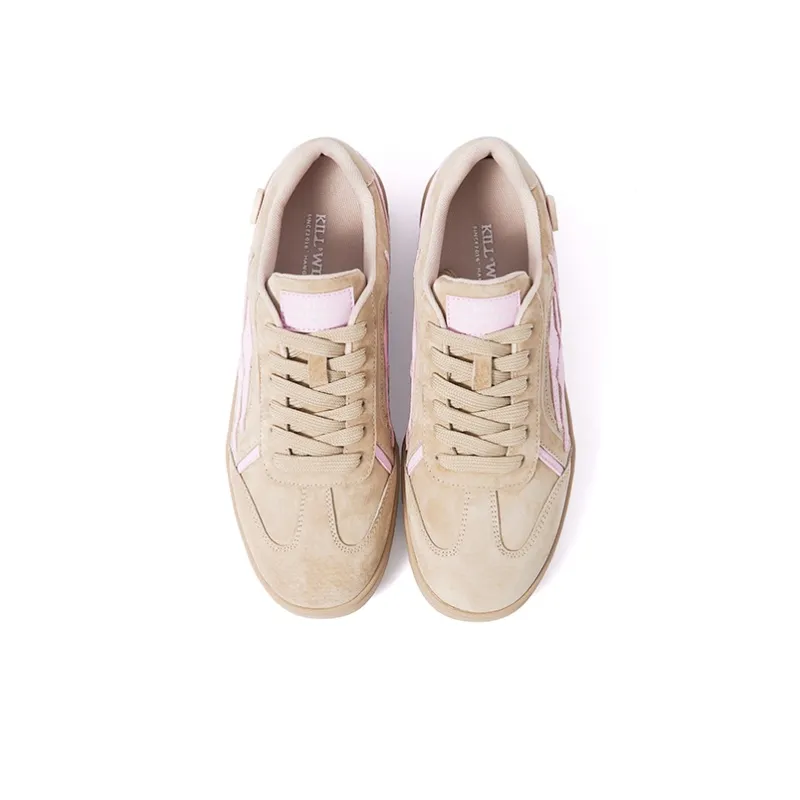 KILLWINNER Anti Slip Wear Resistant Low Top Skateboard Shoes Women's Almond-3
