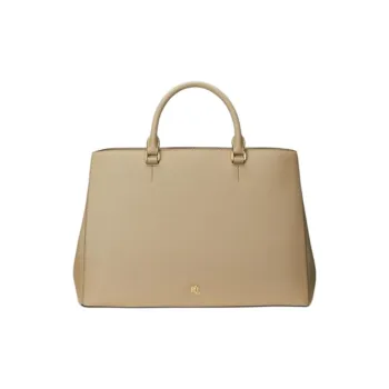 LAUREN RALPH LAUREN Leather Hannah Shoulder Bag Crossbody Bag Handbag Large Size Women's Brown