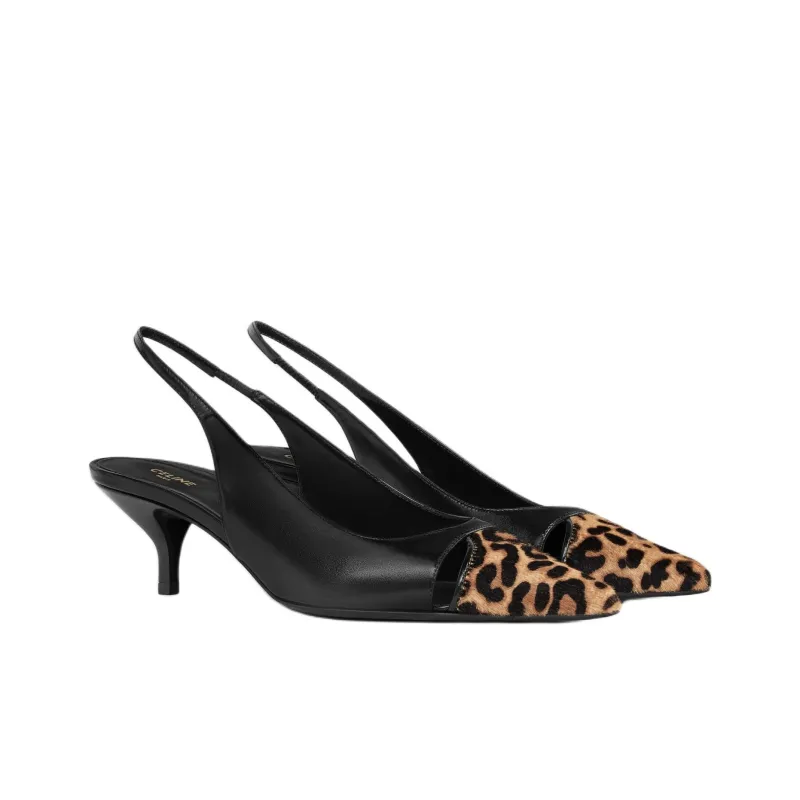 CELINE JUDY Slim Heel High Heels 5.5cm Women's Black-2