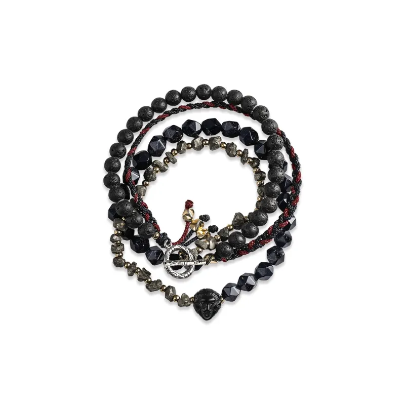 Cuud Blue Sandstone Bracelets Men's-10