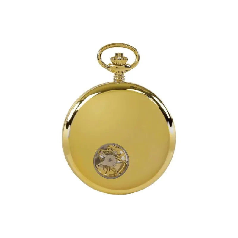 RAPPORT Mechanical Movement-Manual Mechanical Movement PVD Coating Gold-Plated Pocket Watches 53mm Unisex Cut-Out-4