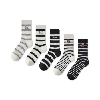 JIAZINI Mid Calf Socks Women's Combo Set
