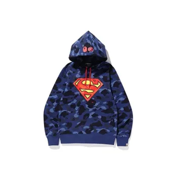 A BATHING APE X Dc Superman Color Camo Pullover Hoodie