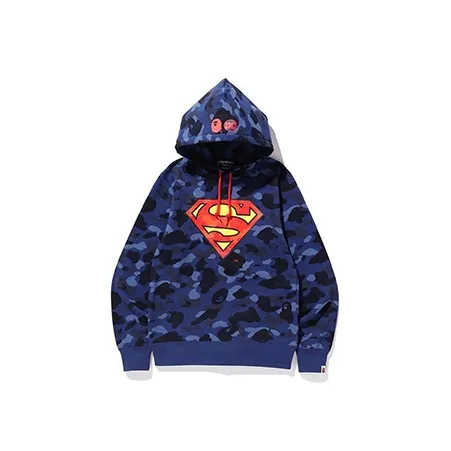 A BATHING APE X Dc Superman Color Camo Pullover Hoodie