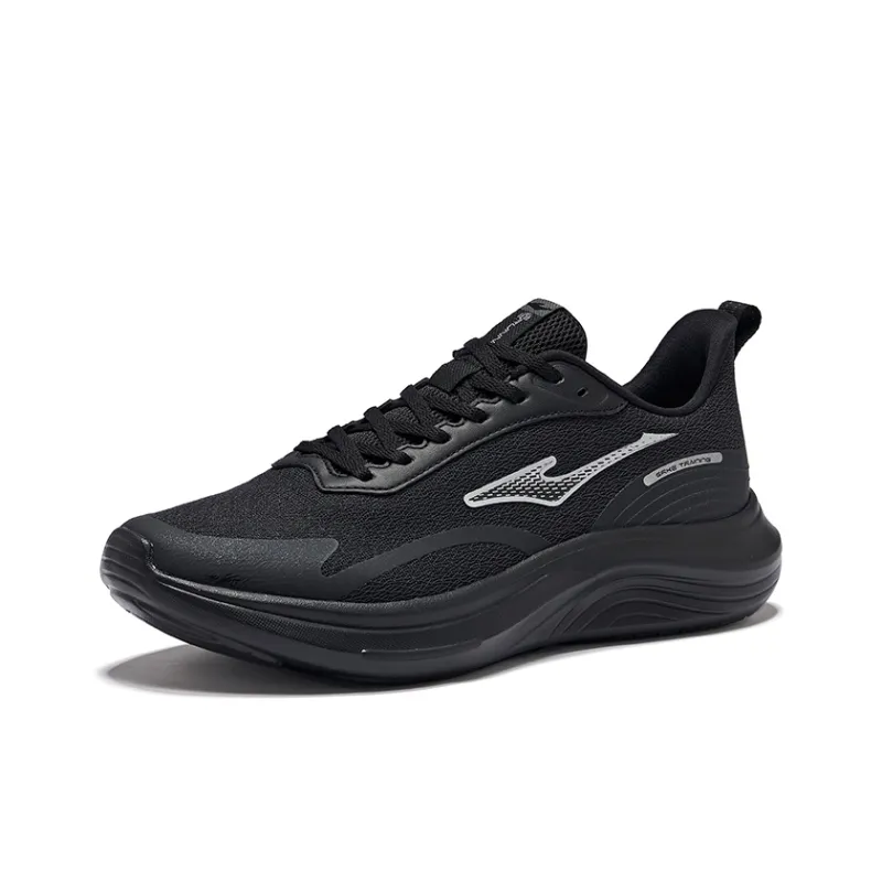 Erke Yunyi Cushioning Breathable Rebound Low Top Casual Running Shoes Men's Jet Black-2