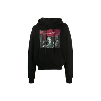 OFF WHITE Sweatshirt Loose Fit Style Men's Black