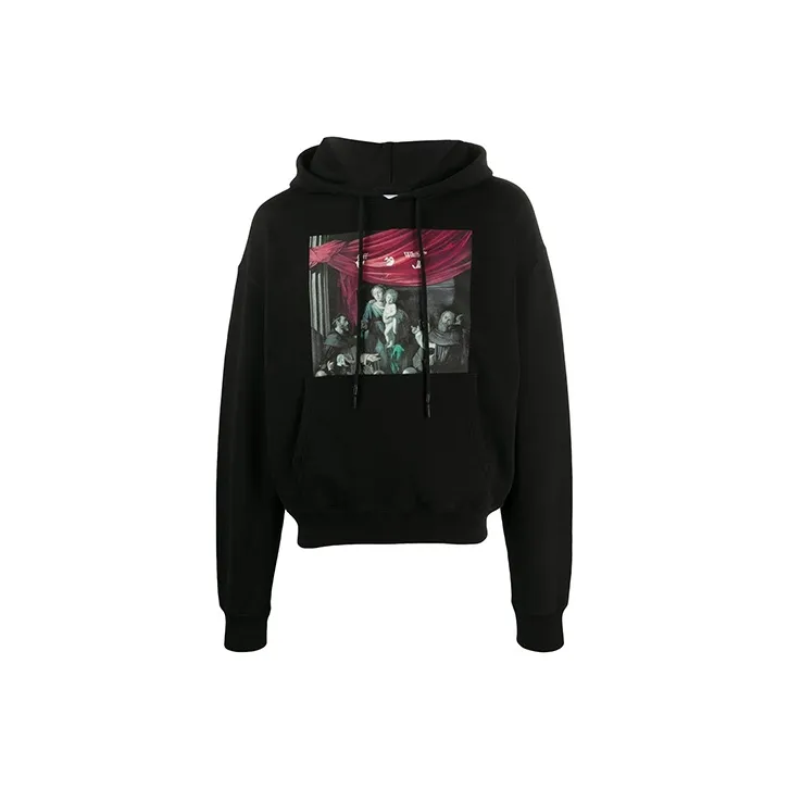 OFF WHITE Sweatshirt Loose Fit Style Men's Black-0