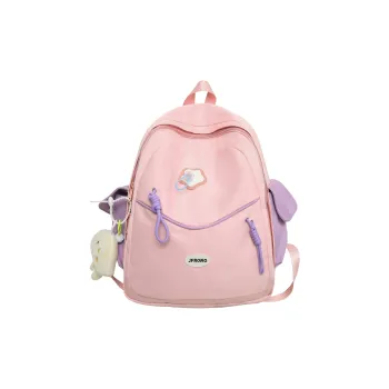 URBAN FOREST Nylon Backpack Unisex White/Black/Light Yellow/Sky Blue/Pink