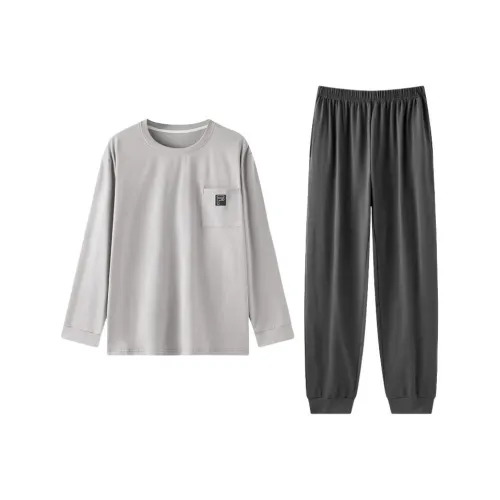 ZAO FU NIAO Pajama Set Men's Starry Gray