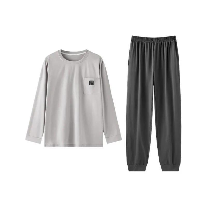 ZAO FU NIAO Pajama Set Men's Starry Gray-0