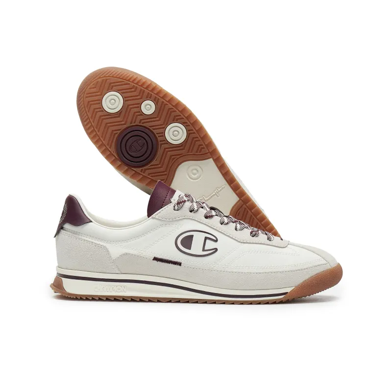 Champion Low Top Running Shoes Men's Milk White/Burgundy-1