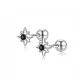 Black Zircon Stud Earrings, 1 Pair