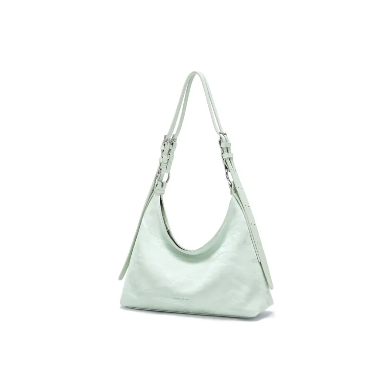 CNOLES Pearlescent Cow Leather Casual Workplace Date Commute Hobo Bag Shoulder Bag Women's Multicolor-6