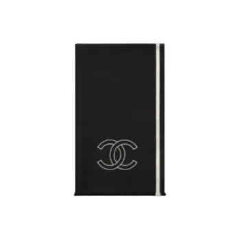CHANEL Cashmere Knit Scarves Unisex Black/Ivory