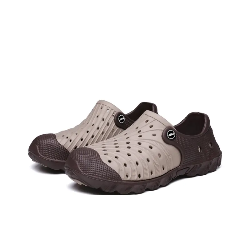 JEANSWEST Fashion Casual Versatile Classic Patchwork Design Clogs Men's-8