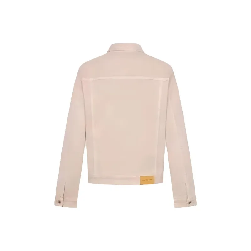 URBAN REVIVO Denim Jacket Men's Gray Pink-1