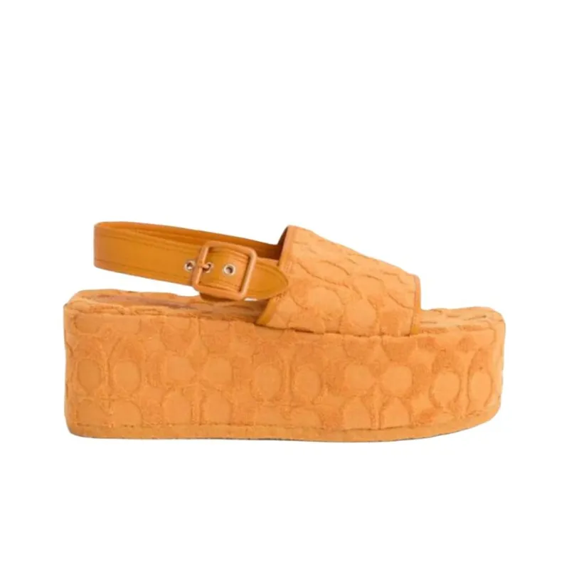 COACH Noelle Strap Sandals 7cm Women's Orange-1