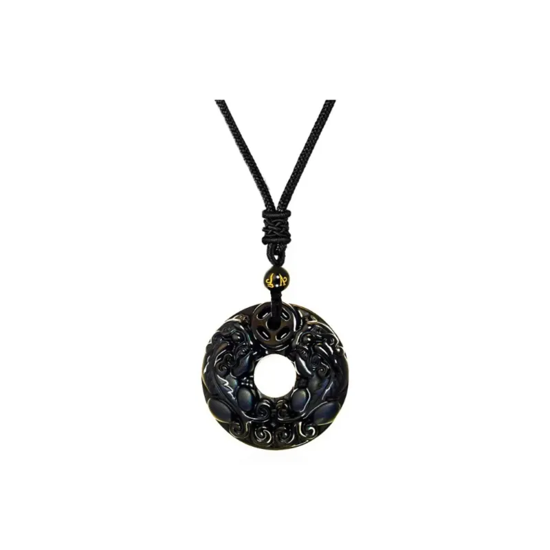 Jodie&Kevin Agate Obsidian Necklaces Unisex-0