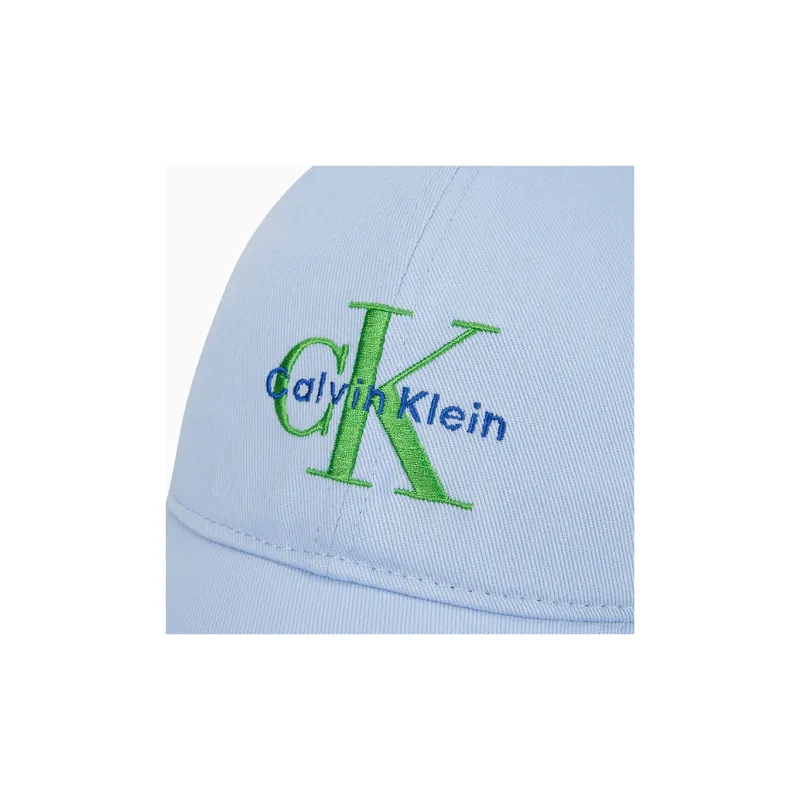 CALVIN KLEIN Cotton Baseball Caps Unisex Sky Blue-3