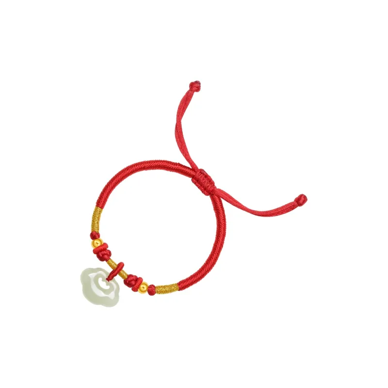 ZHOU LIU FU Hetian Jade Bracelets Green Jade Kids'-1
