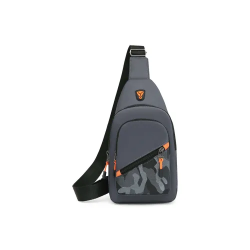 Yalu Composite Nylon Cloth Crossbody Bags Sling Bags Unisex Dark Gray/Navy Blue/Black