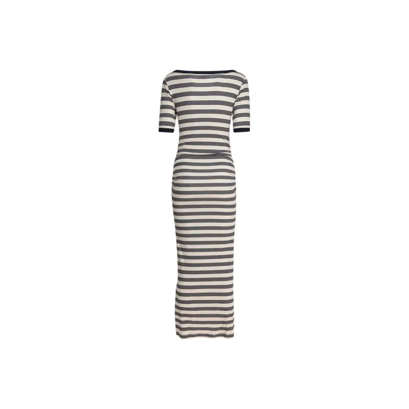 GANNI Striped Maxi T Shirt Dress-1
