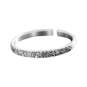 Stone Edge Poly 999 Fine Silver Sterling Silver Bracelets Women's